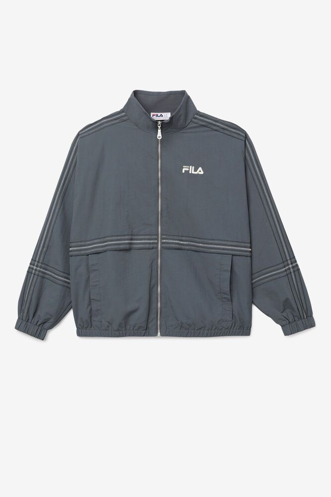 Fila Jacket Mens Grey Allen Wind - Ireland 23786-JZIT